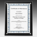 Large Certificate Holder - Clear on Black (10 1/4"x12 1/4"x3/8")